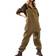 Women Warm Fleece Jumpsuit - Brown