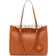 MCM Himmel Shopper In Embossed Logo Medium Bag - Cognac