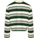Noella Lynlee Stripe Cropped Polo Shirt - Green/Off White