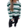 Noella Lynlee Stripe Cropped Polo Shirt - Green/Off White