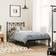 vidaXL Med Sengegavl 90x200 cm Metal Sort Sengeramme