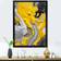 Ivy Bronx Yellow & Gray Cosmic Vibrations II Black Framed Art 34x44"