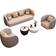 Orren Ellis Carnkirk Gray/Tan Sofa 72.8" 5pcs 5 Seater