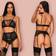 Obsessive Straps Set Bh String - Transparent Schwarz