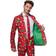 OppoSuits Christmas Trees Stars Rødt Jakkesæt