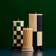 Hay Column Cube M Black/Green/Off-White Stearinljus 20cm