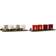 Home ESPRIT Christmas Set White/Red Värmeljuslykta 13.5cm 5st