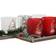 Home ESPRIT Christmas Set White/Red Candle Holder 13.5cm 5pcs