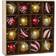 Home ESPRIT Christmas Baubles Red/Golden Juletræspynt 25cm 16stk