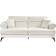 Beliani Modern White Sofa 214cm 3 Seater