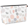 Crywmqq Dots Print Cosmetic Bag - Silver