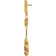 Maanesten Sol Single Earring - Gold/Amethyst/Sunstone/Tourmaline