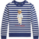 Polo Ralph Lauren Boy's Striped Polo Bear Fleece Sweatshirt - Light Navy Hmngway