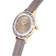 Swarovski Octea Nova horloge, Swiss Made, Lederen band, Beige, Roségoudkleurige afwerking