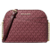 Michael Kors Jet Set Travel Medium Signature Logo Dome Crossbody Bag - Oxblood