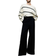 H&M Knitted Jumper - Cream/Black Striped