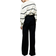 H&M Knitted Jumper - Cream/Black Striped