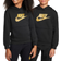 Nike Big Kid's Sportswear Club Fleece Hoodie - Black/Metallic Gold (HQ0977-010)