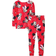 Minnie Mouse Girl's Snug Fit Minnie Mouse Cotton Pajama Set 4-pcs - Red/Grey