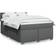 vidaXL mit Matratze 160x200 cm Dunkelgrau Boxspringbett