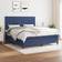 vidaXL mit Matratze Blau 160x200 cm Boxspringbett