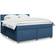vidaXL Box Spring Con Colchón Tela Azul 180x200 cm Cama Continental