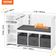 VEVOR Kids Reading Nook Bench 6-Cubby Storage Bookshelf with Seat Cushion White