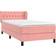 vidaXL Box Spring Colchón Terciopelo Rosa 100x200 cm Cama Continental
