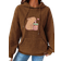 Temu Dusty Capybara Print Waffle Knit Hoodie - Caramel