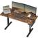 Songmics Electric Sit-Stand Rustic Brown/Ink Black Writing Desk 60x140cm