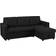 Yaheetech Reclining Corner Black Sofa 211cm 2pcs 5 Seater