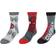 Textiel Trade Kid's Marvel Spider Man Hero Crew Novelty Socks 3-pack - Grey