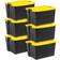 Iris Buckled 60 Qt Yellow Storage Box 6pcs