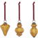 Nkuku Manipur Baubles Amber Christmas Tree Ornament 8cm 3pcs