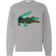 Lacoste Crocodile Motif Sweater - Heather Grey/White