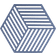 Zone Denmark Hexagon Onderzetter Denim