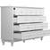 Lark Manor Hartsock White/Silver Chest of Drawer 55.1x37"