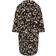 Yours Curve Leopard Print Shawl Collar Dressing Gown - Black