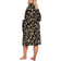 Yours Curve Leopard Print Shawl Collar Dressing Gown - Black