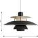 Louis Poulsen PH 5 Monochrome Black Pendant Lamp 50cm