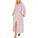 Yours Curve Zebra Shawl Collar Maxi Dressing Gown - Pink