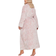 Yours Curve Zebra Shawl Collar Maxi Dressing Gown - Pink