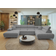 Mirjan24 Torezio Bis Gray Soffa 346cm 2-sits, 5-sits