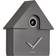 Karlsson Modern Cuckoo Metallic Dark Grey Väggklocka 22cm