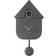 Karlsson Modern Cuckoo Metallic Dark Grey Wall Clock 22cm