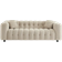 Sweeek Textured Boucle Fabric Beige Sofa 229cm 3 Seater