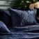 Paoletti Palmeria Quilted Duvet Cover Blue (200x137cm)