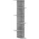 vidaXL Corner Concrete Gray Wall Shelf 36.5cm