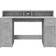 vidaXL Engineered Wood Concrete Gray Skrivebord 55x140cm