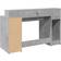 vidaXL Engineered Wood Concrete Gray Skrivebord 55x140cm